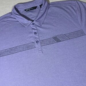 TravisMathew Ukulele Sunrise Piqué Polo Shirt XXL Purple Golf Athletic Casual